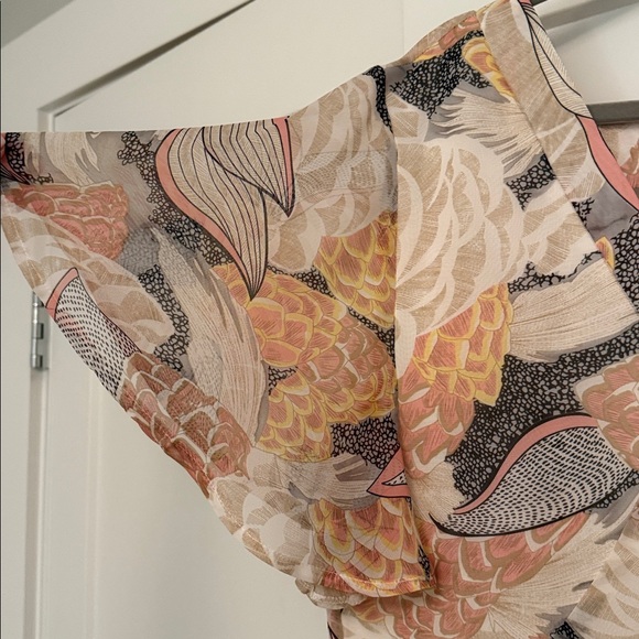 Molly Bracken Floral Wrap Blouse - Cream, Pink, Black - Picture 2 of 5